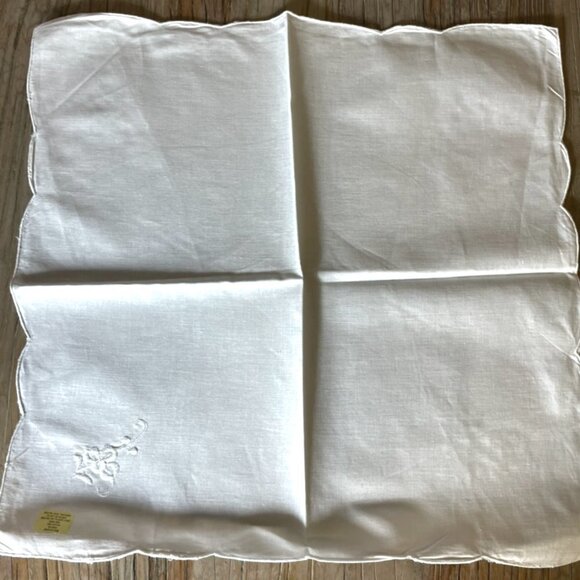 Set of 8 Vintage Embroidered Scalloped Napkins New - Picture 4 of 6